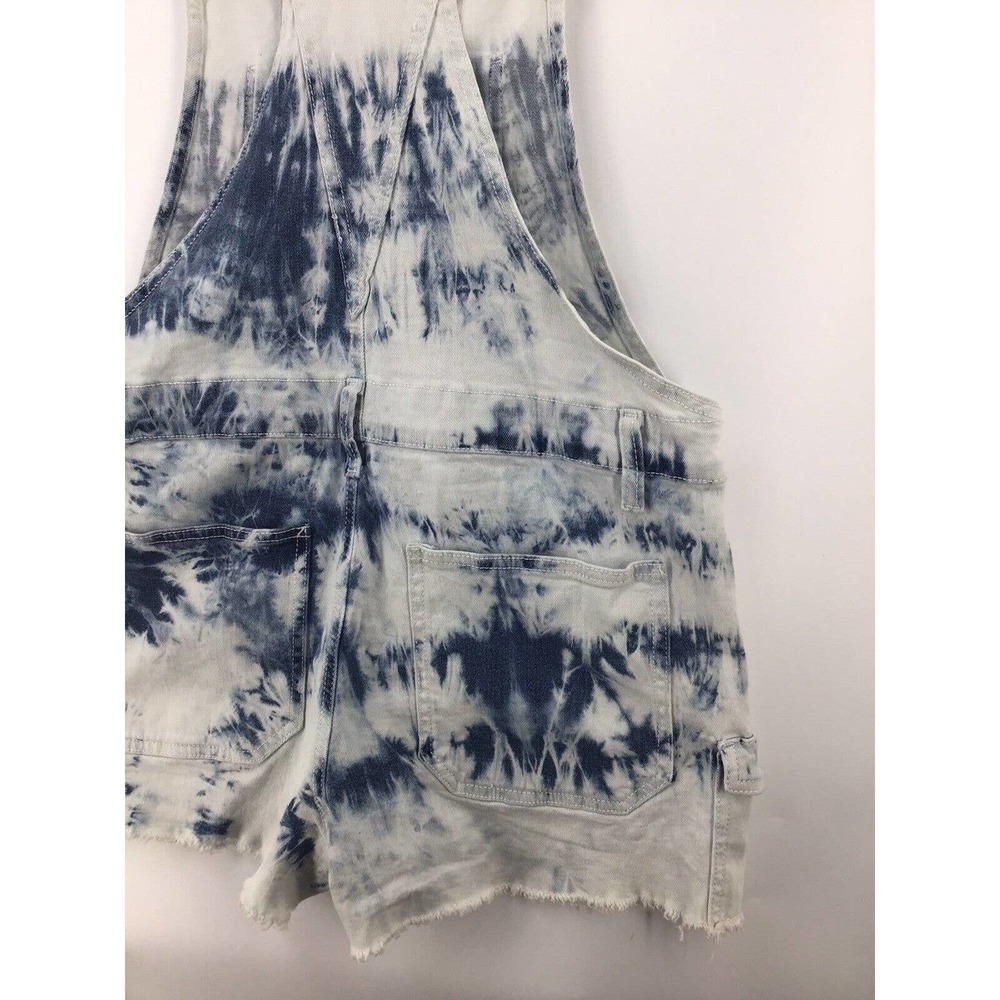 No Boundaries Jean Shortalls Size L(11-13) Blue Denim Juniors Tie Dye Juniors - Picture 10 of 12